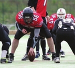 Lancaster won the American Football 22-6 for four crucial points. Photo: Justyn Hardcastle